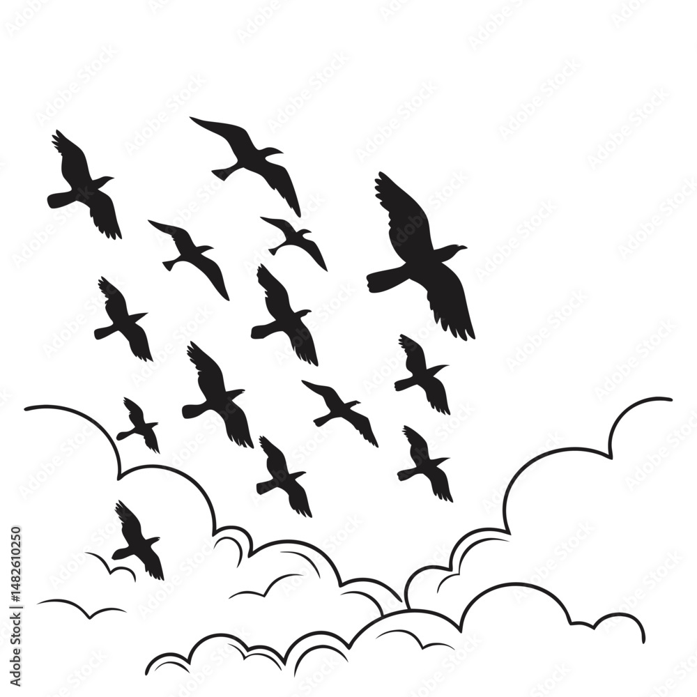 a-flock-of-birds-flying-across-a-cloudy-sky--silho.eps a-flock-of-birds-flying-across-a-cloudy-sky--silho.eps