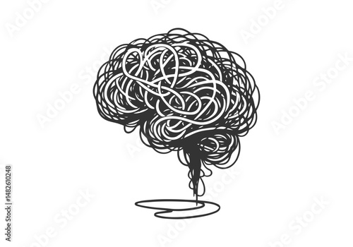 Anxiety hand drawn sketch vector illustration