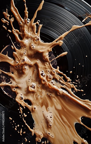 Close up view of a brown crustacean with intricate texture and patterns on dark background
