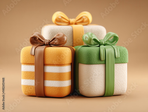 A group of wrapped gift boxes symbolizing charitable giving strategies and the spirit of generosity in a community