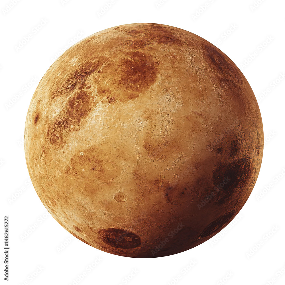 Fototapeta premium Venus Planet Space Isolated on PNG Transparent Background 