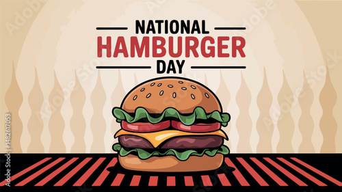 National Hamburger Day Tasty Burger Celebration Graphic
