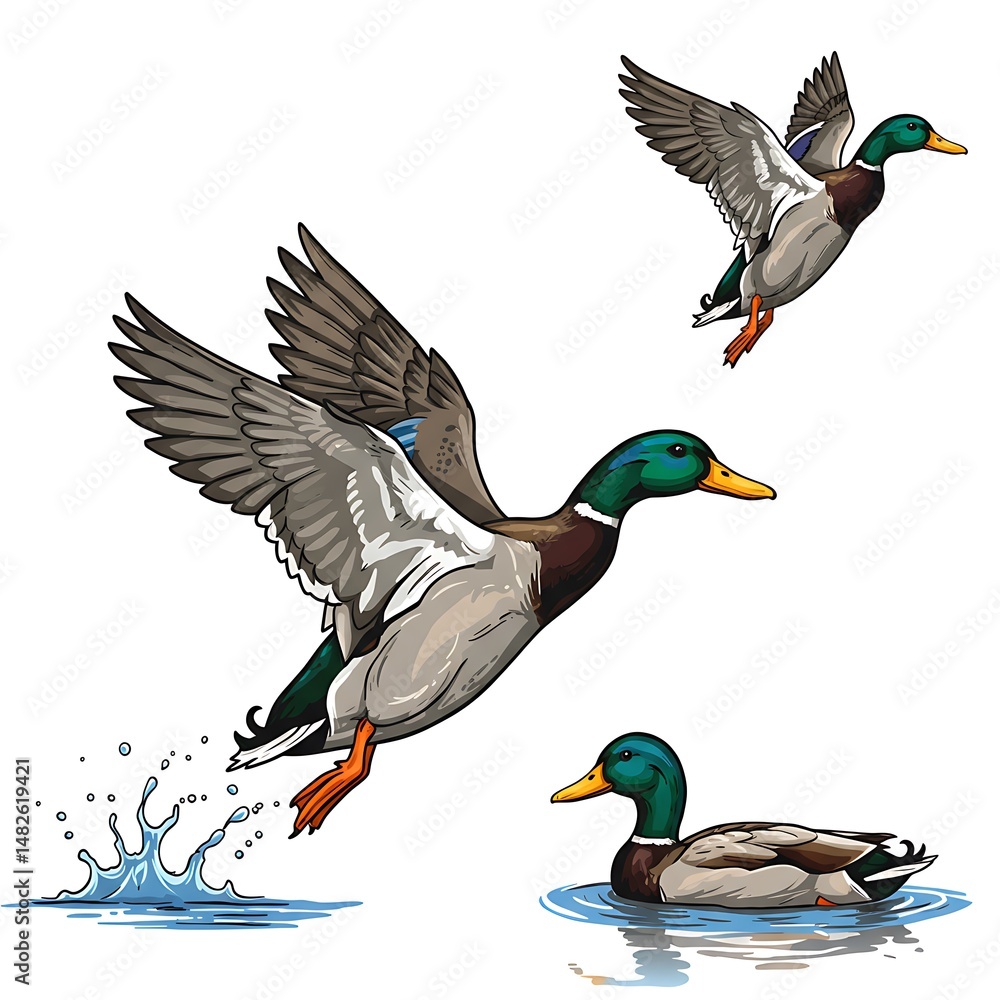 Obraz premium Mallard Flight & Glide