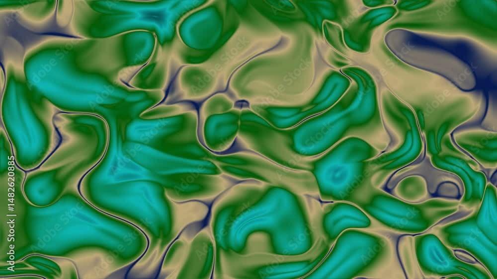 Animated background abstrack swirling pattern of green blue and beige colors suitable for background designs, websites, social media graphics, and artistic projects.
