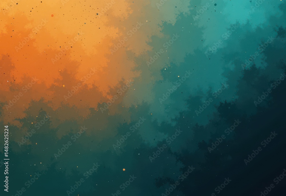 Fototapeta premium Design Teal orange black color gradient background