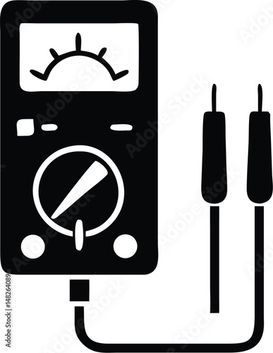 Electrical tester displaying measurement in solid black offers a transparent background nicely