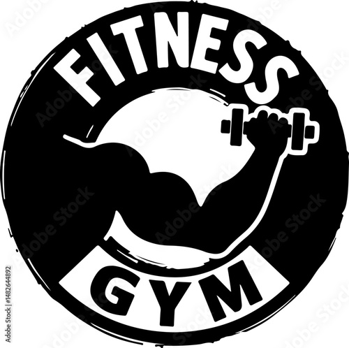 Gym Barbell Crown Silhouette