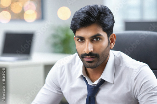 インド人のオフィスワーカー。