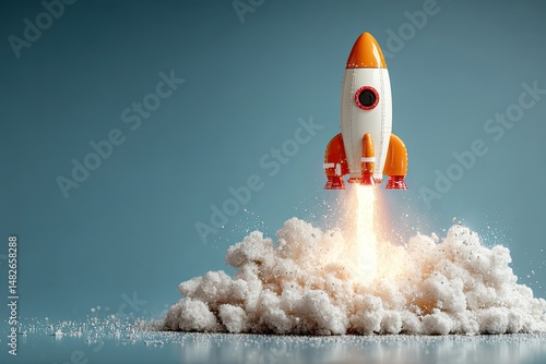 Rocket launching from a cloud of white matter