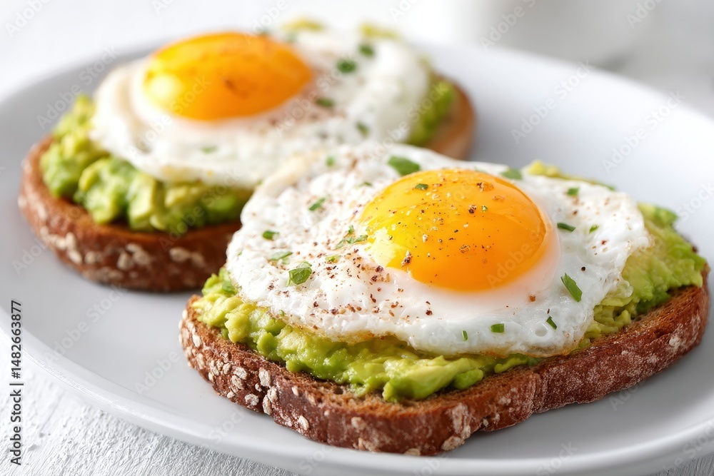 Avocado Toast with Sunny-Side Up Eggs: A Delicious Breakfast Avocado Toast with Sunny-Side Up Eggs: A Delicious Breakfast