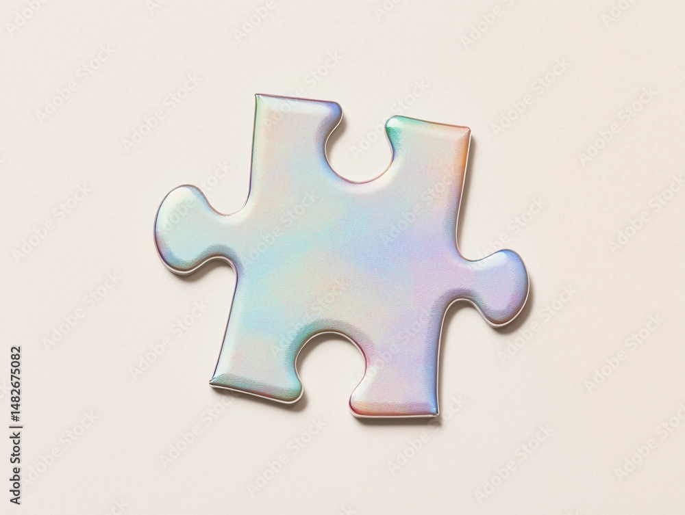 Obraz premium Iridescent Puzzle Piece