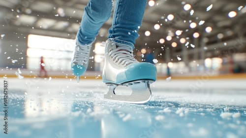 Close-up of ice skating