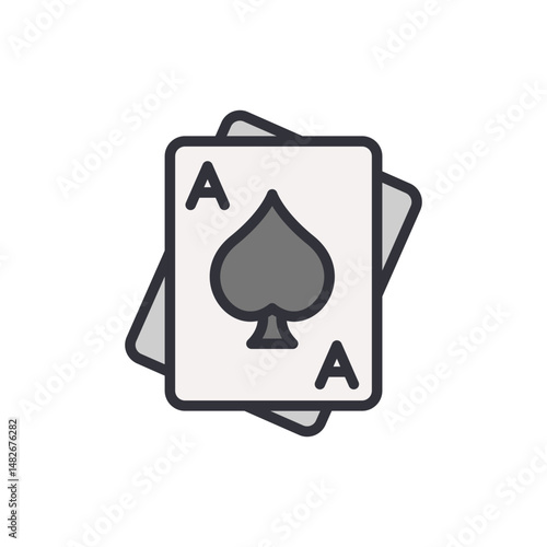 Ace Of Spades Playing Cards Depicting Classic Game Of Chance