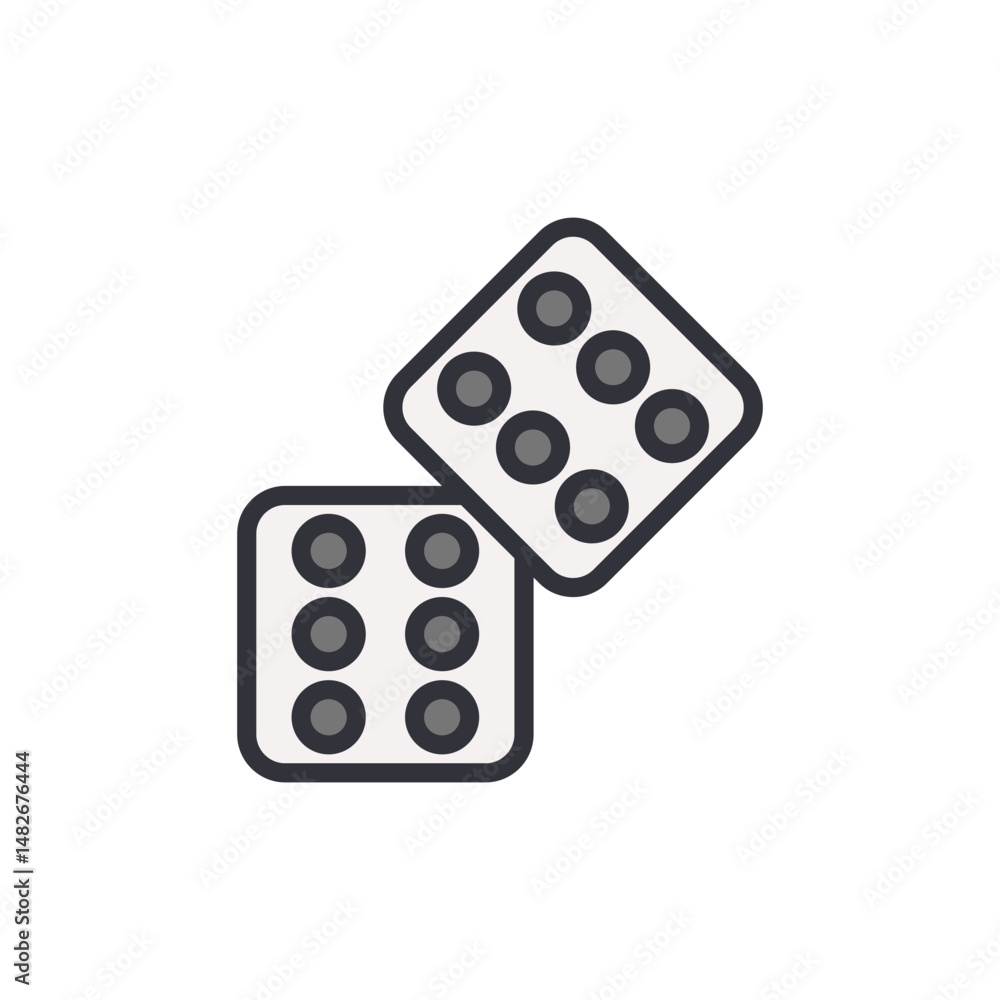 Cartoon Dice Illustrating Games Of Chance And Casino Gambling Fun Cartoon Dice Illustrating Games Of Chance And Casino Gambling Fun