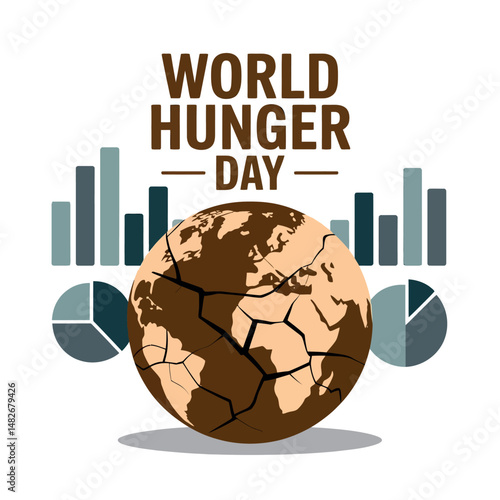 World Hunger Day Awareness Earth Impact Illustration