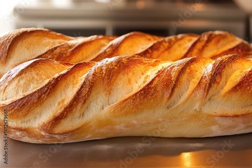 Freshly baked baguettes
