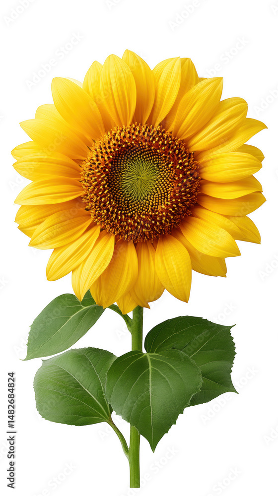 Fototapeta premium Radiant sunflower blooms in nature's garden vibrant floral portraits outdoor serenity, isolated on transparent background