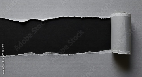 Torn Paper with Black Background A Dramatic Reveal for Design and Art Projects