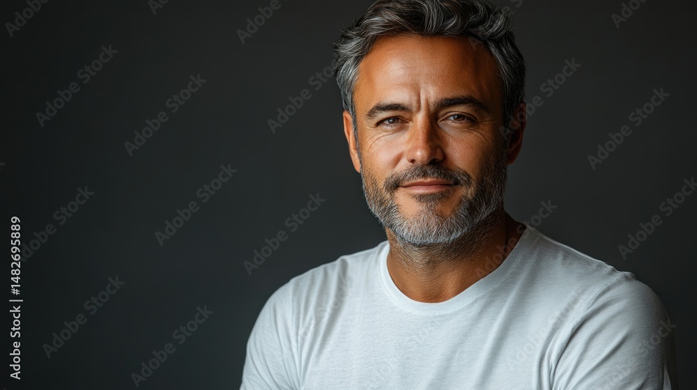 Naklejka premium Portrait of a Confident Middle-Aged Man