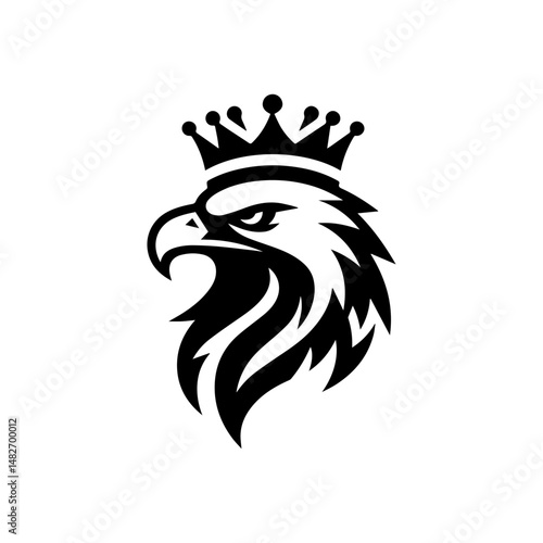 Wallpaper Mural Eagle head with crown emblem logo. elegant eagle head with crown logo. Torontodigital.ca
