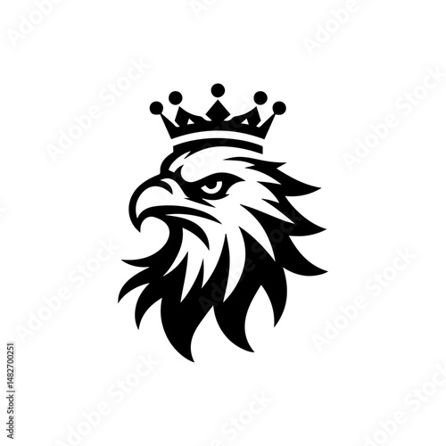 Wallpaper Mural Eagle head with crown emblem logo. elegant eagle head with crown logo. Torontodigital.ca
