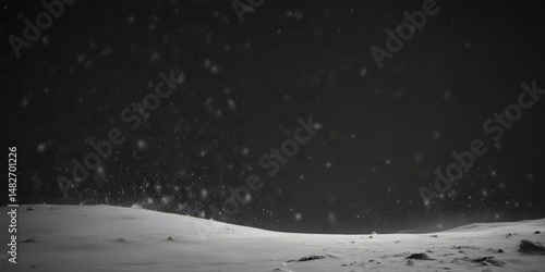 Intense snow flurry, isolated on a stark black background ,  cold weather,  image,  storm