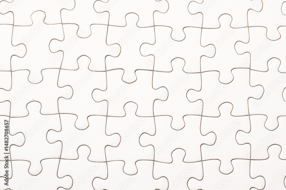 White Jigsaw Puzzle Close Up White Jigsaw Puzzle Close Up