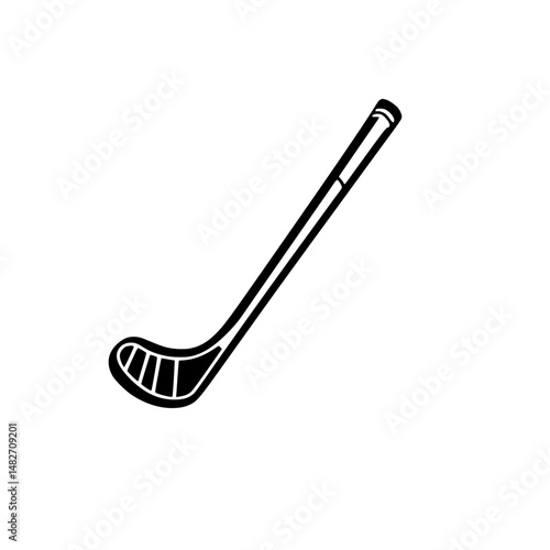 Vector illustration of a hockey stick representing sports equipment for winter games or training activities