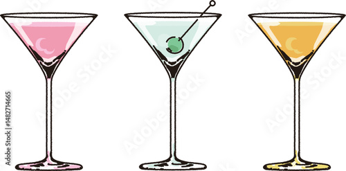 カクテルのイラスト