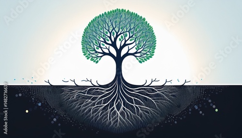analysis root cause tree entangled roots illustration