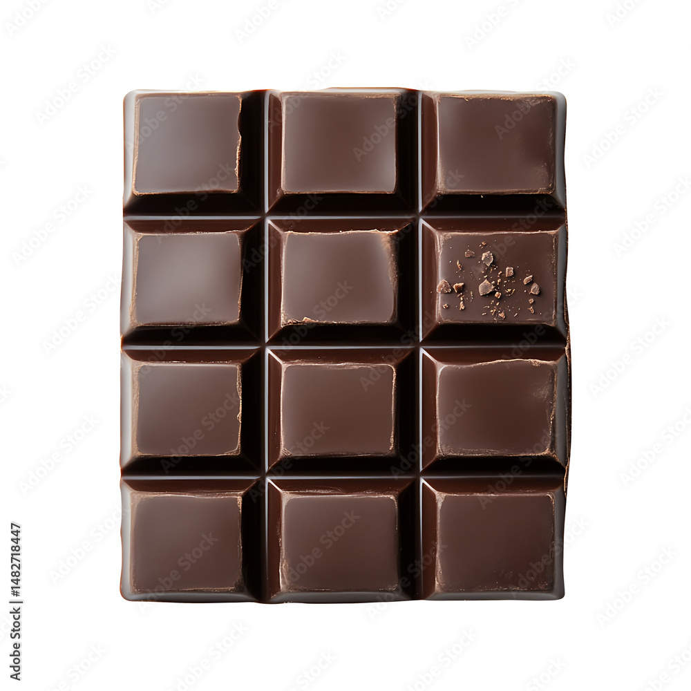 Obraz premium Chocolate dark, isolated on fully transparent png background