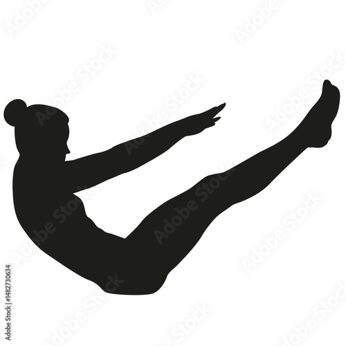 Gym exercise silhouette v ups