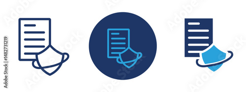 Set of 5 pixel perfect colored Health insurance icon with 1 unexpanded, 1 silhouette,  Shield with cross or heart representing protection through health coverage.