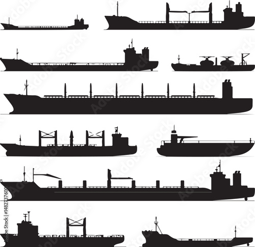 Classic Sailing Ship Silhouette

Modern Cruise Liner Vector Design

Cargo Ship at Sea Silhouette

Pirate Ship with Sails Silhouette Art

Ship on Ocean Waves Vector Scene