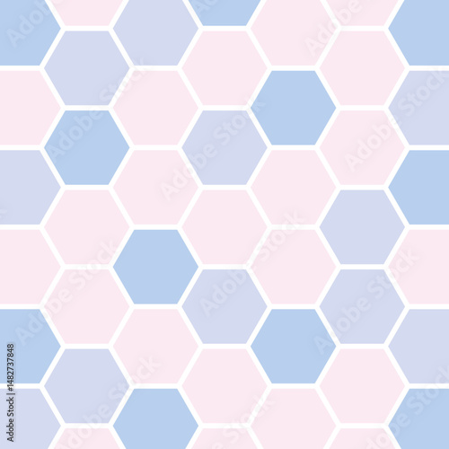 正方形のハニカム柄のかわいい背景イラスト　