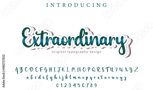 Extraordinary Font Stylish brush painted an uppercase vector letters, alphabet, typeface