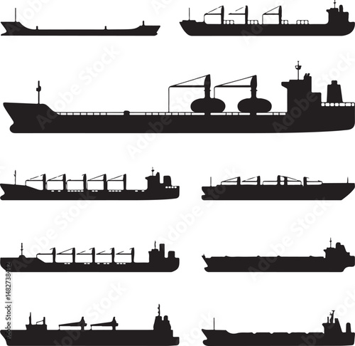 Classic Sailing Ship Silhouette

Modern Cruise Liner Vector Design

Cargo Ship at Sea Silhouette

Pirate Ship with Sails Silhouette Art

Ship on Ocean Waves Vector Scene
