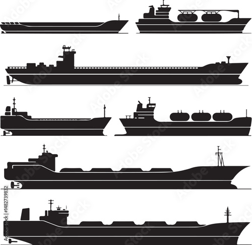 Classic Sailing Ship Silhouette

Modern Cruise Liner Vector Design

Cargo Ship at Sea Silhouette

Pirate Ship with Sails Silhouette Art

Ship on Ocean Waves Vector Scene