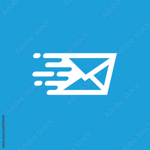 Fast Mail logo design vector template