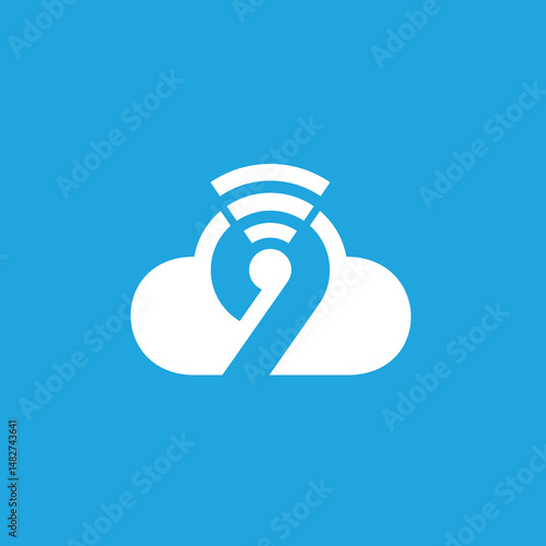 Cloud Nine Signal logo design vector template