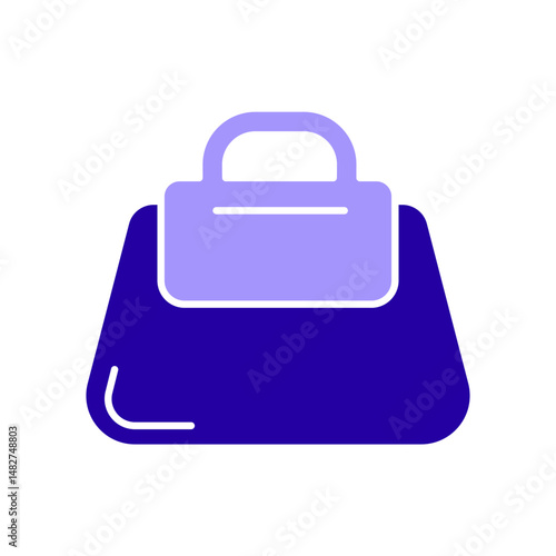 Icon a purse, isolated against a clean background.