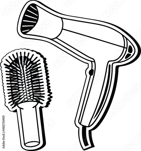hair dryer isolated on white