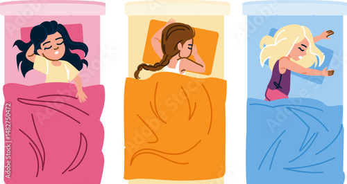 lullaby kid girl sleeping vector