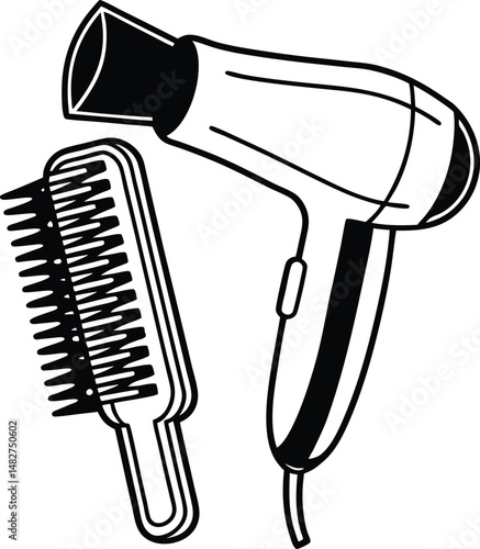 hair dryer isolated on white