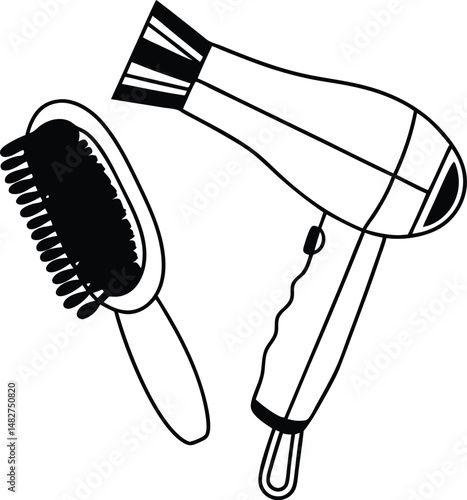 vector illustration of a brush