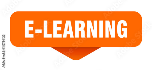 e-learning sticker. e-learning sign on transparent background