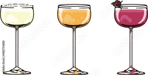 カクテルのイラスト