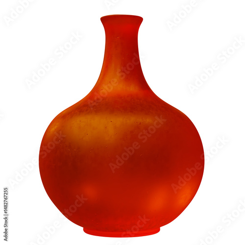 Obraz na płótnie Glass vase isolated on white, transparent. Decoration pot for interior design w salonie