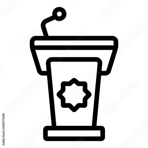 pulpit Line Icon