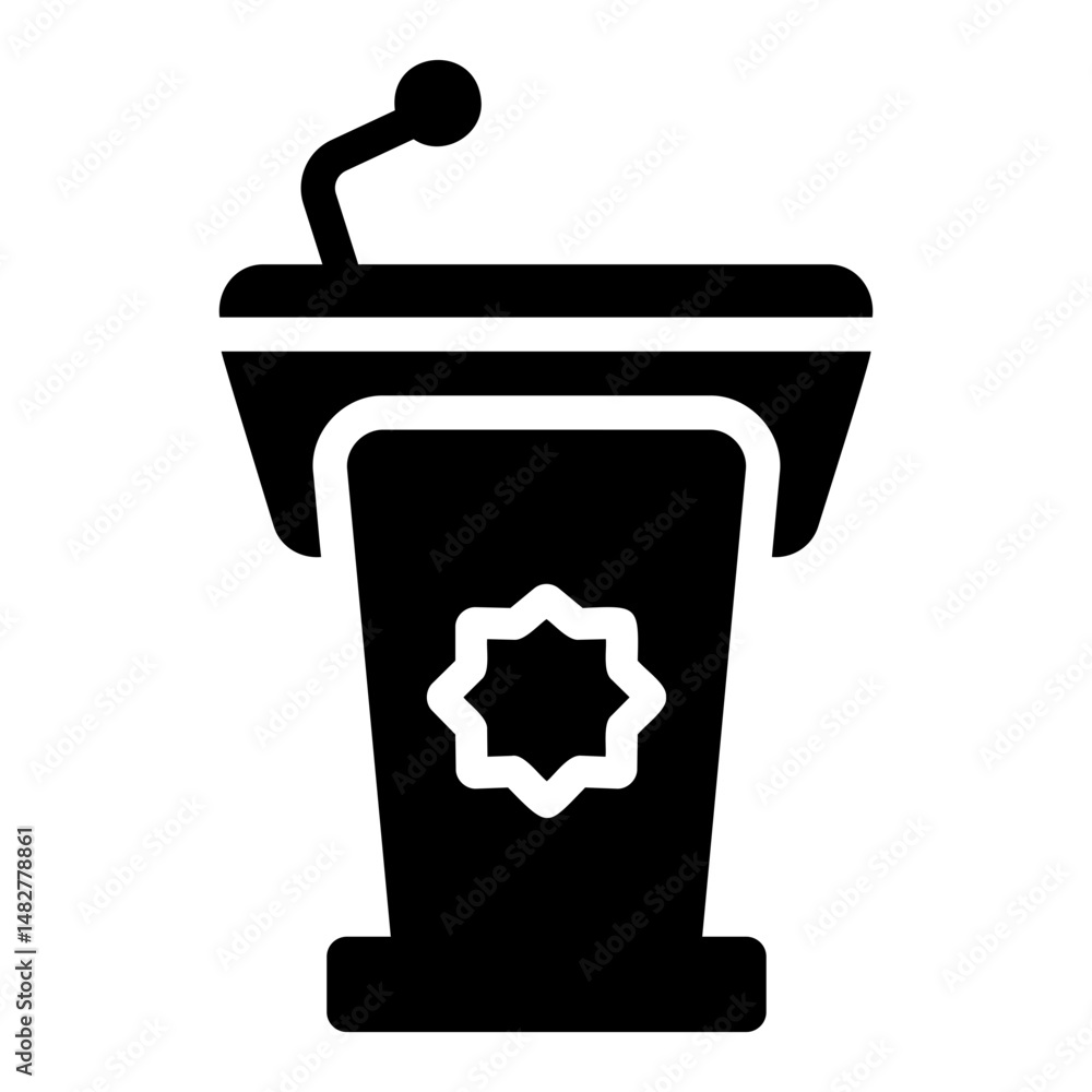 Obraz premium pulpit Solid icon